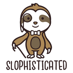 Sloth Bear Sophisticated Cute Design PNG & SVG Design For T-Shirts