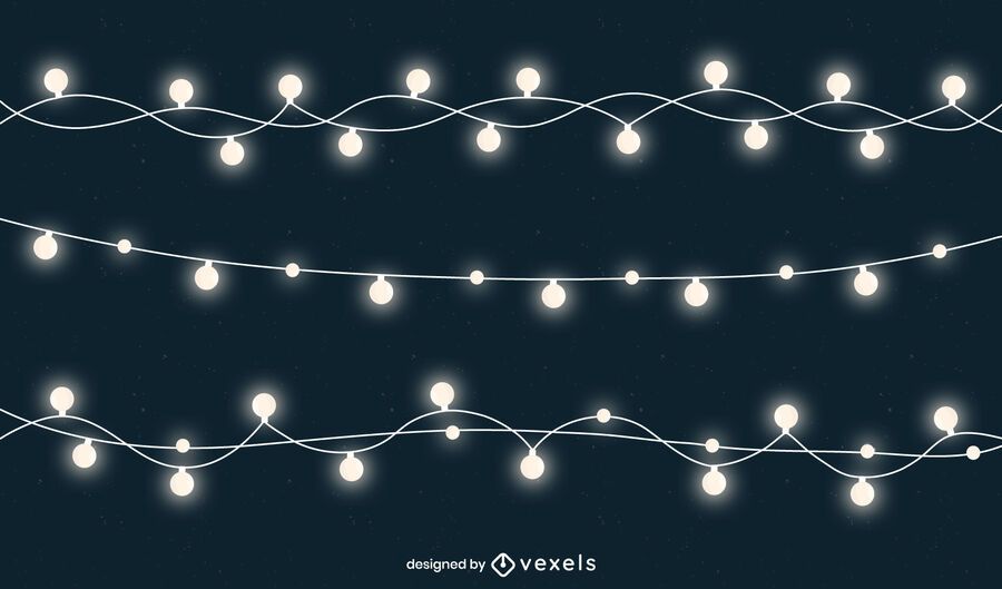 Glowing White Christmas Lights Strings Pack Glowing White Christmas Lights Strings Pack