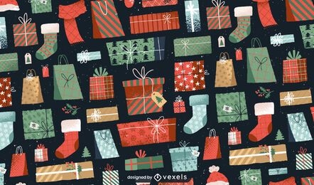 Presents christmas pattern design