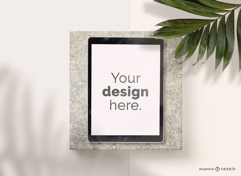 Ipad stone mockup composition Ipad stone mockup composition