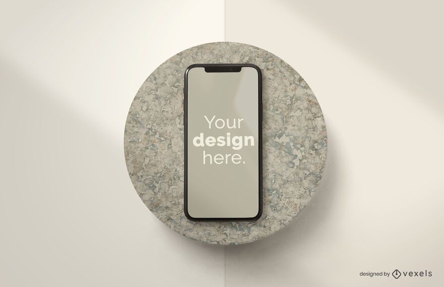 Iphone stone mockup composition Iphone stone mockup composition