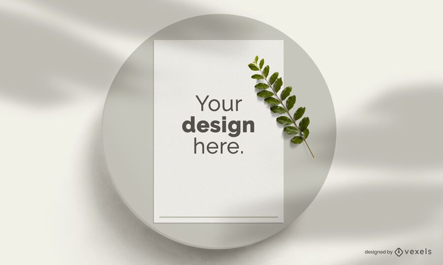Poster stone mockup composition Poster stone mockup composition