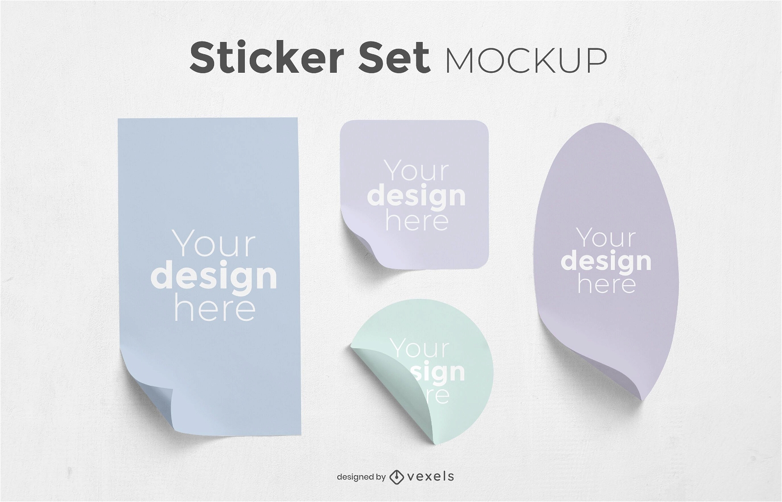 Stickers mockup set