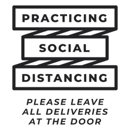 Social distancing covid sign PNG Design