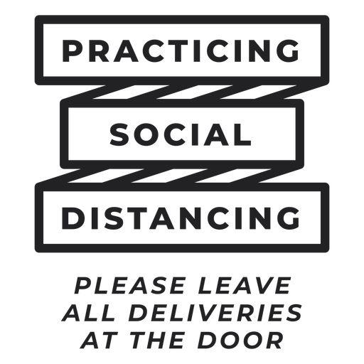 Social distancing covid sign PNG Design