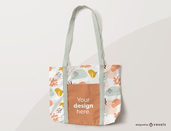 Tote bag abstract mockup
