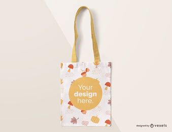 Tote Bag Autumn Mockup PSD Editable Template