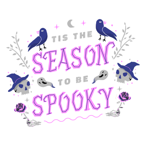 Spooky Season Schriftzug Design PNG-Design