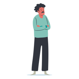 Hombre de pie con bigote Diseño PNG