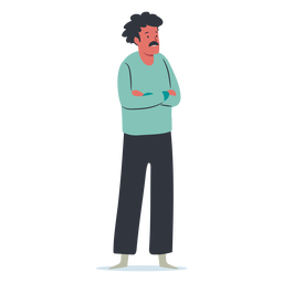 Standing man with mustache PNG Design Transparent PNG
