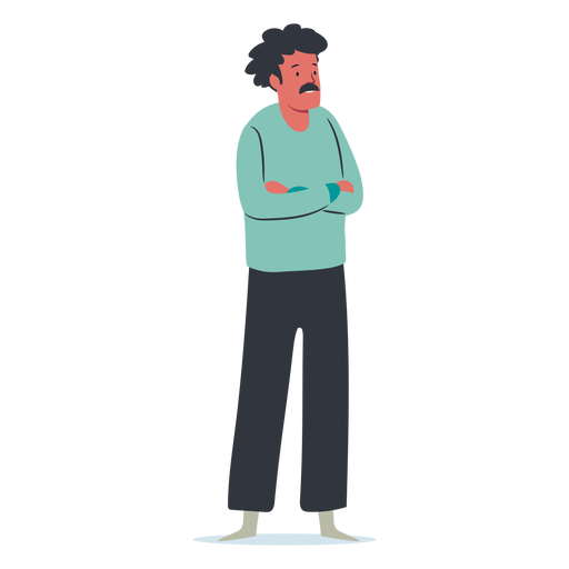Standing man with mustache PNG Design