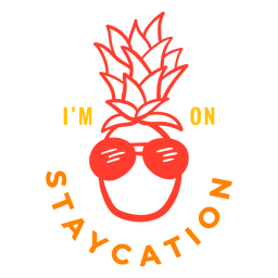 Insignia de piña de estancia Diseño PNG