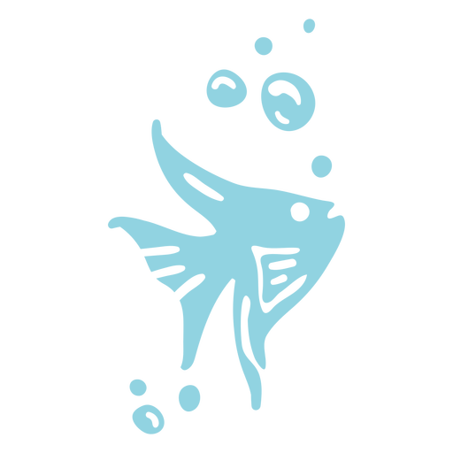 Schwimmende Fischblasen PNG-Design