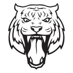 Tiger Angriff Kopfschlag PNG-Design