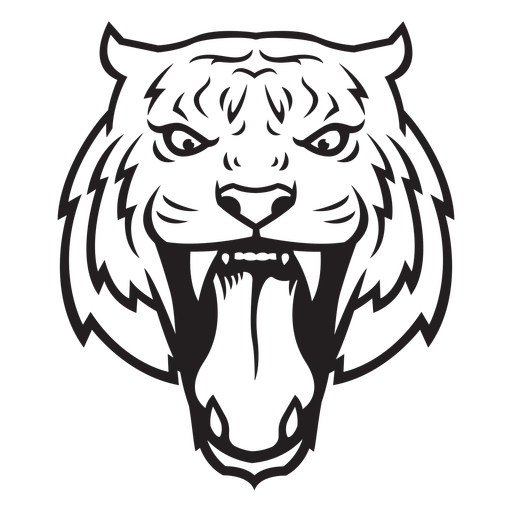 Tiger Angriff Kopfschlag PNG-Design