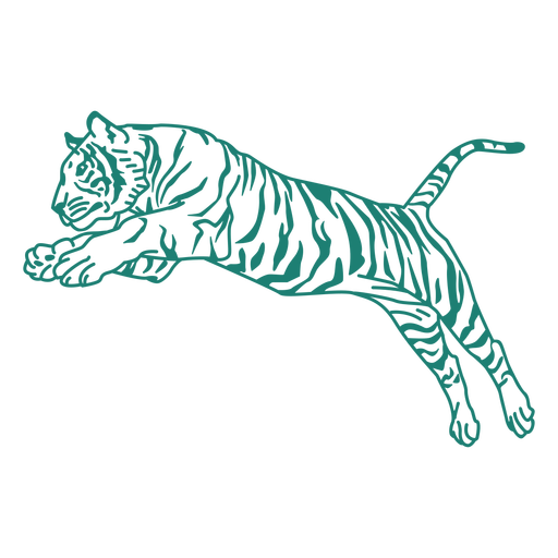 Tigersprungdesign PNG-Design