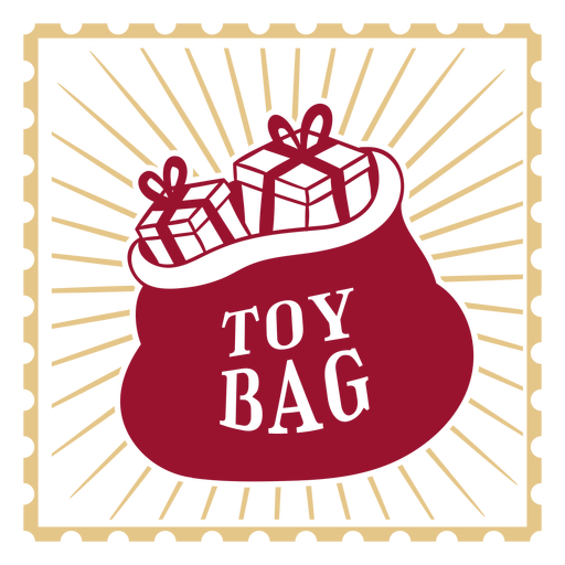 Toy bag vintage decoration design PNG Design