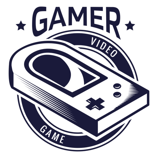 Vintage videogame badge PNG Design