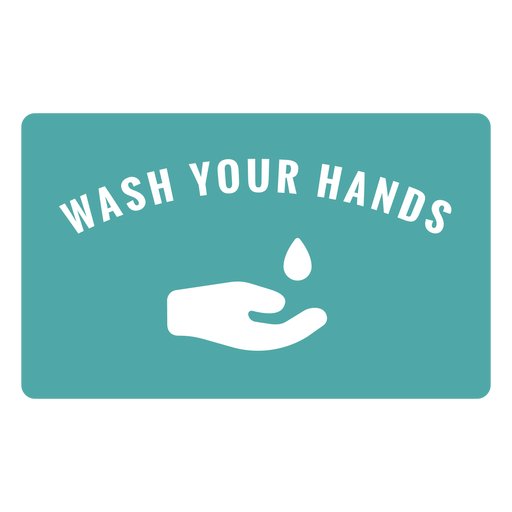 Wash your hands hygiene sign PNG Design