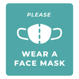 Citação de aviso de máscara facial Desenho PNG