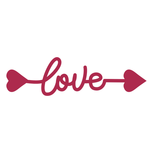 Flecha de amor de boda Diseño PNG