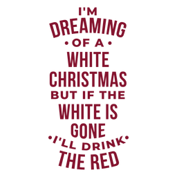 Wishing a white christmas wine bag PNG Design Transparent PNG