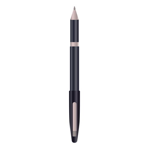 Schreibstift schwarz realistisches Design PNG-Design