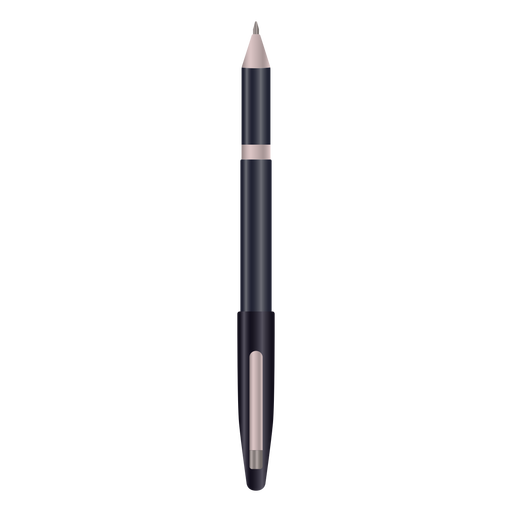 Writing pen black realistic design