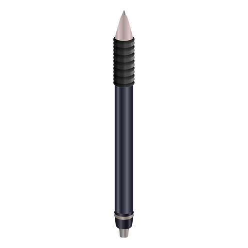 Realistisches Design des schwarzen Stiftes schreibend PNG-Design