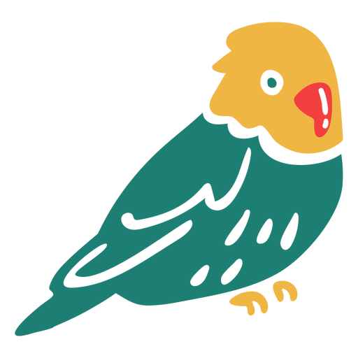 Gelber köpfiger tropischer Vogel PNG-Design