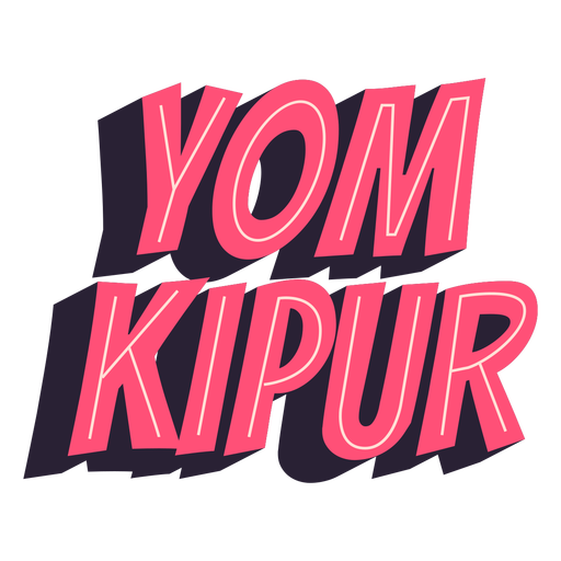 Jom Kippur jüdische Feier Schriftzug PNG-Design