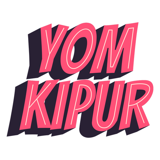 Yom kippur jewish celebration lettering Transparent PNG & SVG vector file