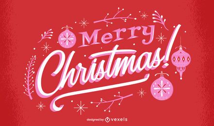 Feliz Natal, desenho de letras brilhantes
