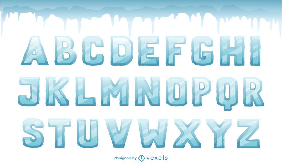 Ice alphabet letter set Ice alphabet letter set