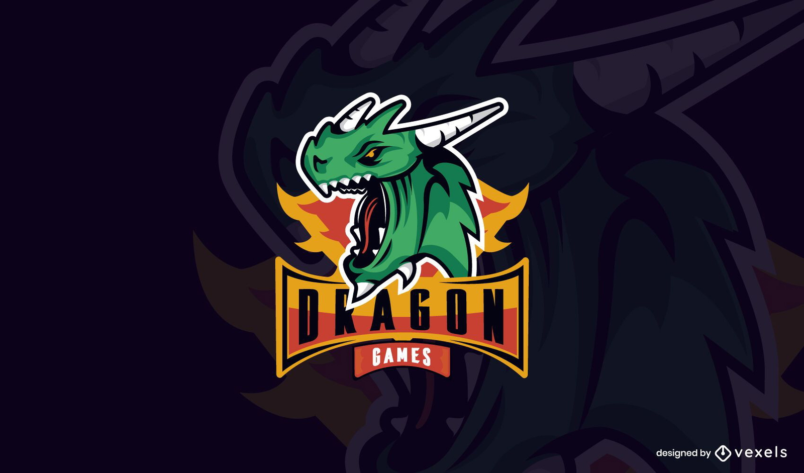 Dragon games logo template