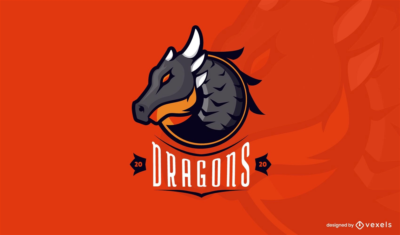 Plantilla de logotipo de dragones