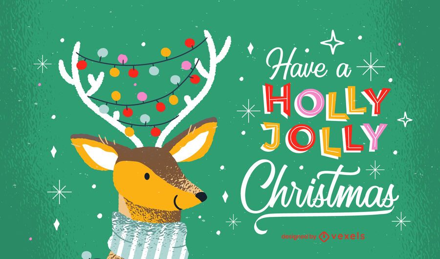 Holly jolly christmas lettering design Holly jolly christmas lettering design