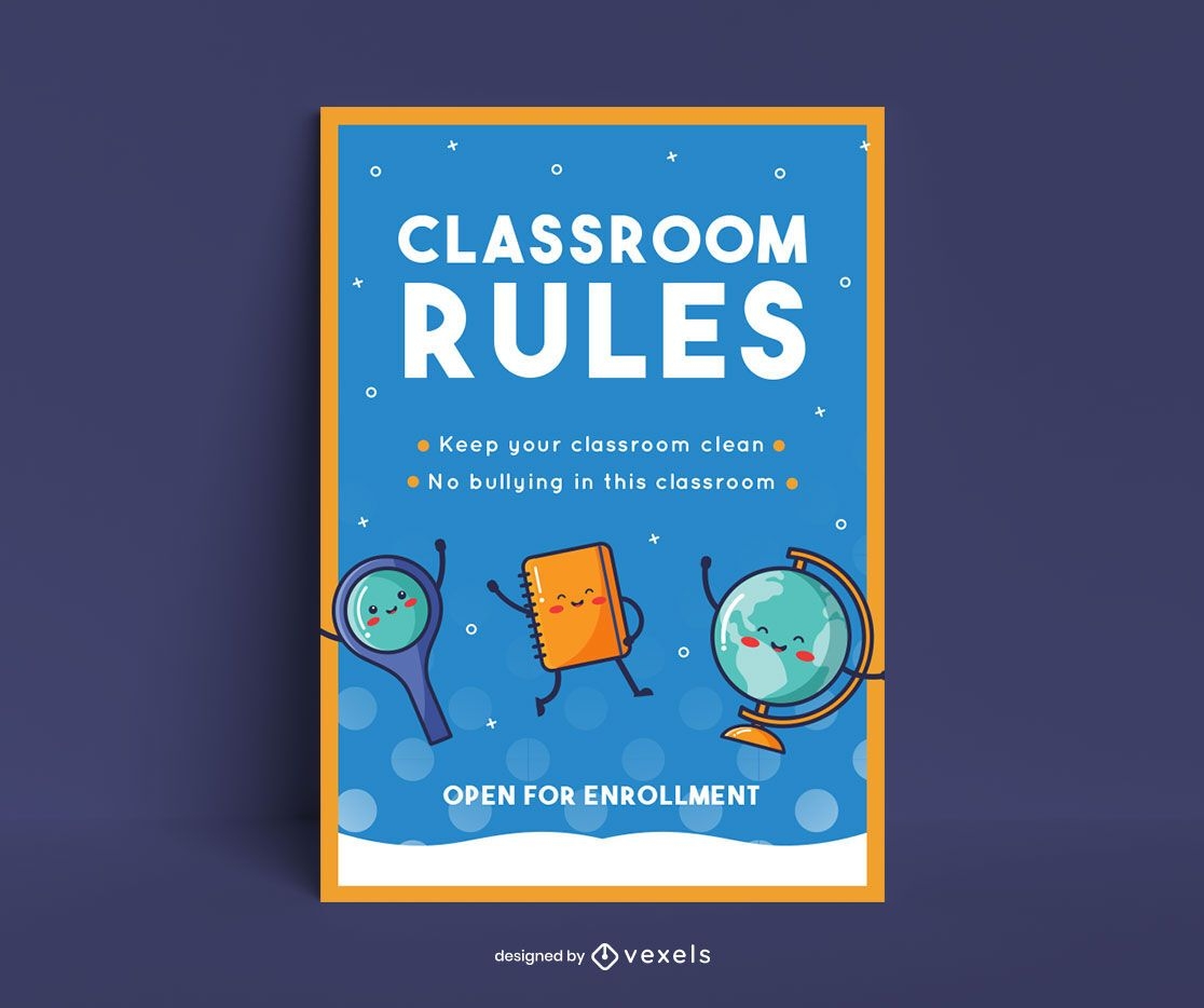 School classroom poster design