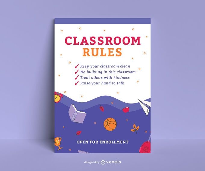 School classroom rules poster design School classroom rules poster design