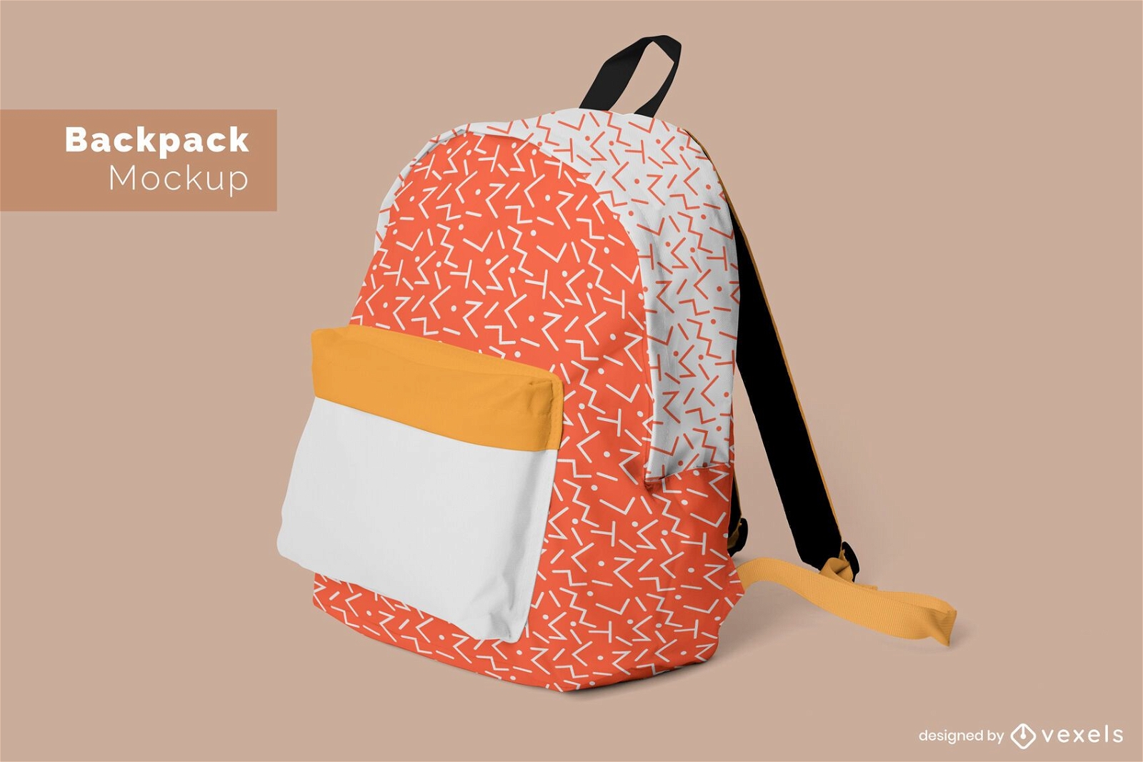 Backpack pattern mockup