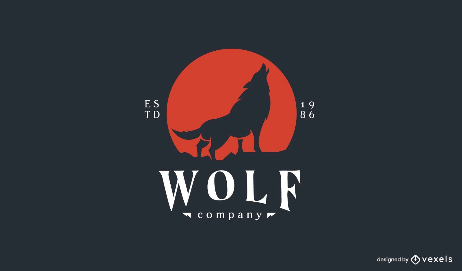 Plantilla de logotipo de empresa lobo