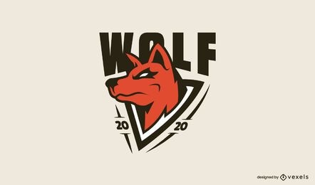 Wolf head logo template