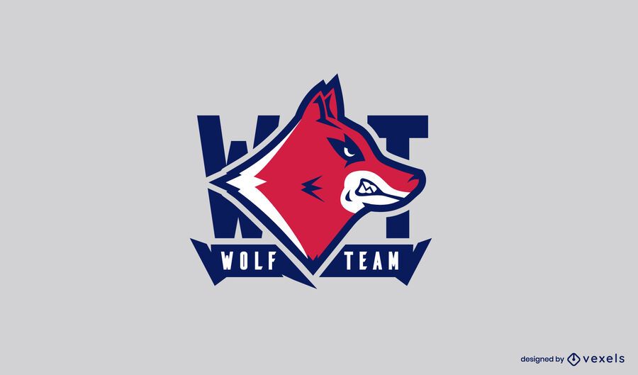 Plantilla de logotipo del equipo de lobo Plantilla de logotipo del equipo de lobo