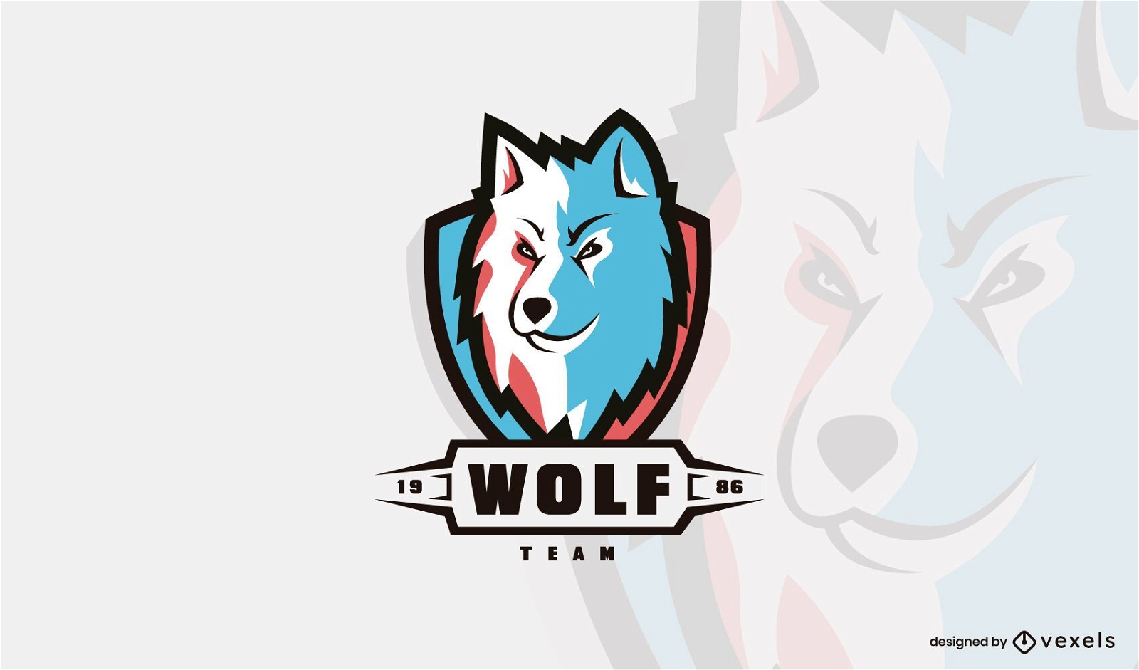 Wolf head logo template