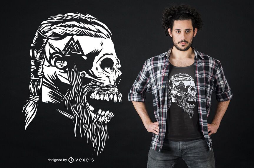 Viking Skull T-shirt Design Viking Skull T-shirt Design