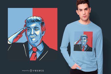 Diseño de camiseta de saludo de Donald Trump Diseño de camiseta de saludo de Donald Trump