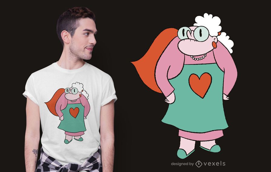 Diseño de camiseta super abuela Diseño de camiseta super abuela