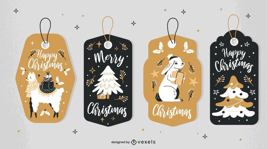Christmas animal tag set Christmas animal tag set