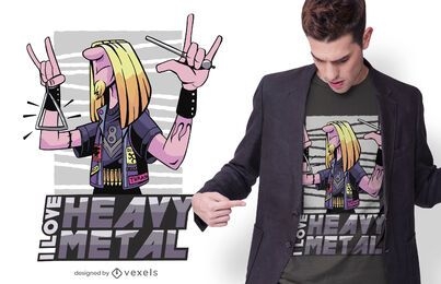 Me encanta el diseño de camisetas de heavy metal