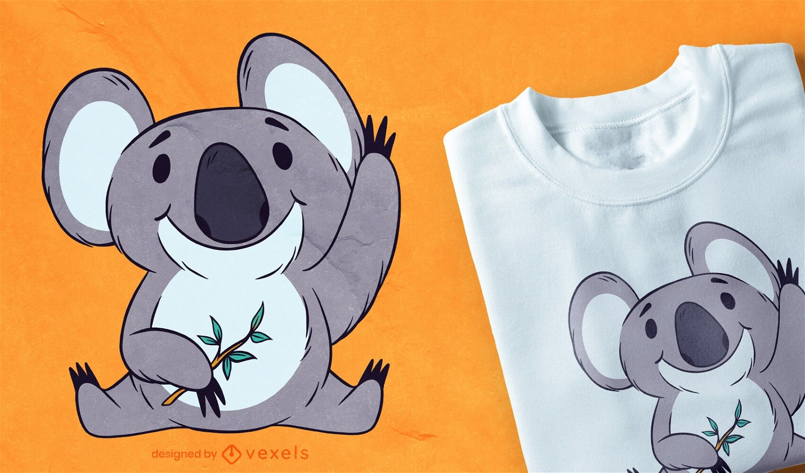 Lindo dise?o de camiseta de koala